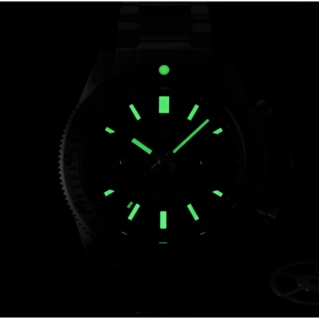 San Martin Men Chronograph Watch 40mm Manual Winding Mechanical Wristwatch Sapphire 100M Waterproof C3 Luminous ST1901