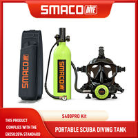 SMACO S400Pro Scuba Diving Equipment with Diving Mask Oxygen Tank Cylinder Underwater Breathing Device Portable Mini Scuba Tank