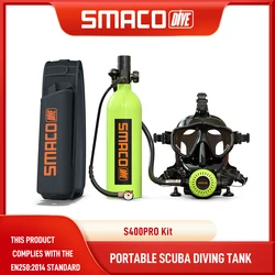 SMACO S400Pro Scuba Diving Equipment with Diving Mask Oxygen Tank Cylinder Underwater Breathing Device Portable Mini Scuba Tank
