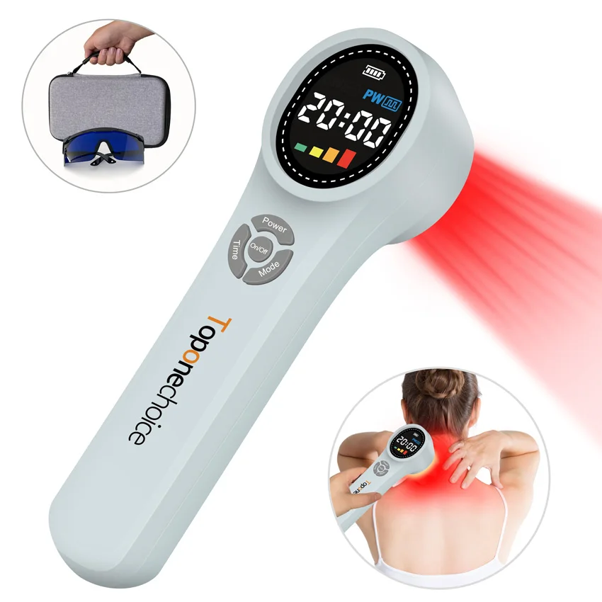 

Toponechoice 24 Diodes Laser Treatment for Back Pain Red & Near Infrared Light Therapy Device 660nm+810nm+980nm for Humans Pets