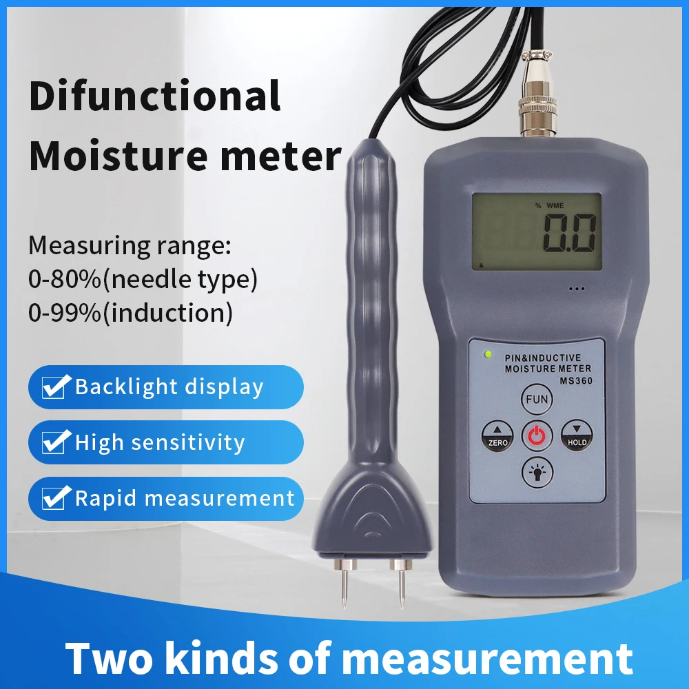 Digital Induction Moisture Meter Concrete Moisture Meter For Concrete Wood Paper Bamboo Carton Textile Hygrometer Detector