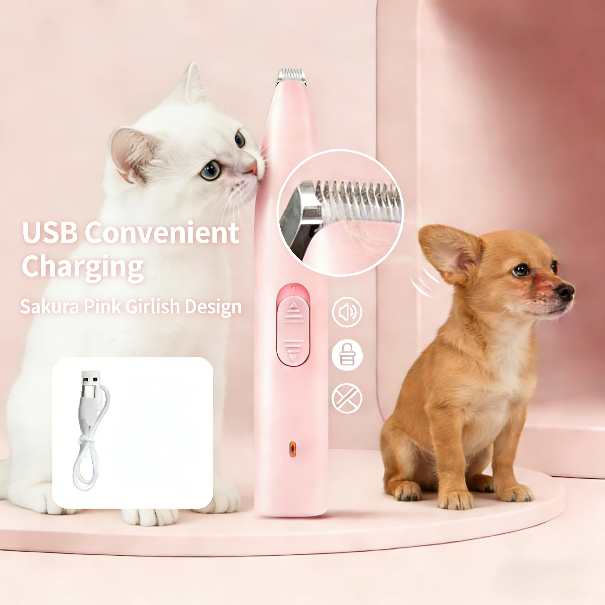 New USB Charging Pet Electric Shaver for cats and dogs shave foot hair, buttocks hair, eyes hai Grooming Machine Pets Products