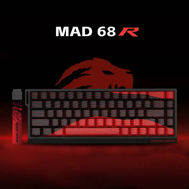 Original MADLIONS MAD 60/68HE Gaming Magnetic Axis Keyboard Wired Mechanical Keyboard 61/68 Keys for Gaming and Office Use