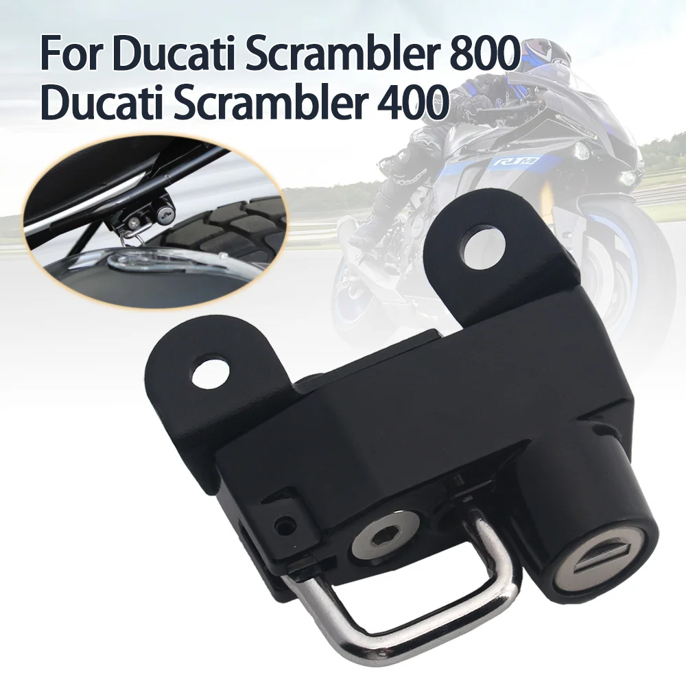 

For DUCATI SCRAMBLER 800 Full Throttle Scrambler 400 Motorcycle Aluminum Alloy Side Helmet Lock Helmets Security Anti-Theft Lock