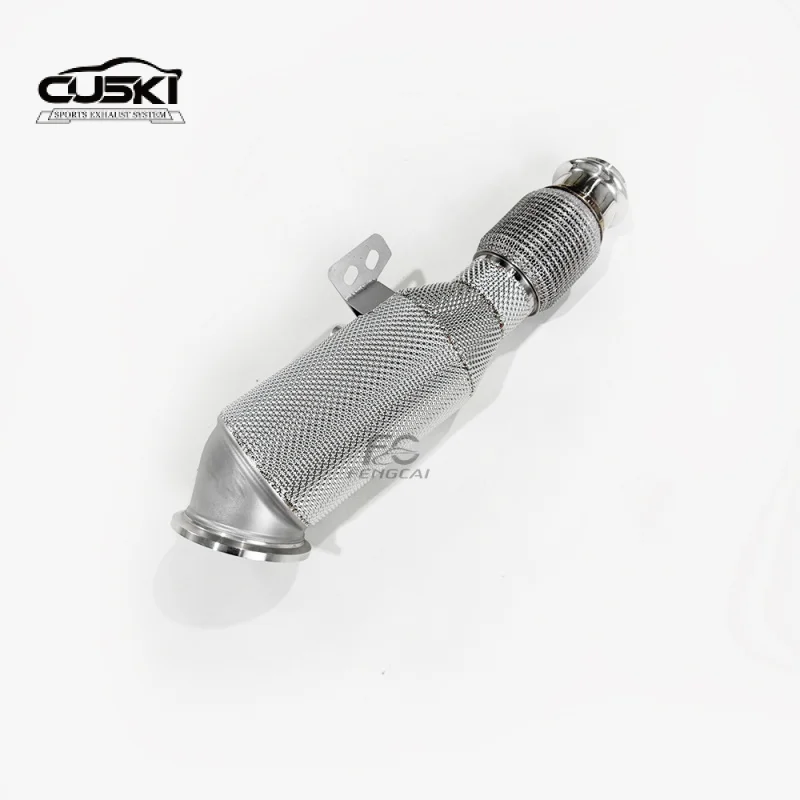 عادم ماسورة سفلية من الفولاذ المقاوم للصدأ عالي التدفق لسيارات BMW G20 M340 B58 Euro 6 مع مخرج طاقة للتحكم في نظام عادم OPF