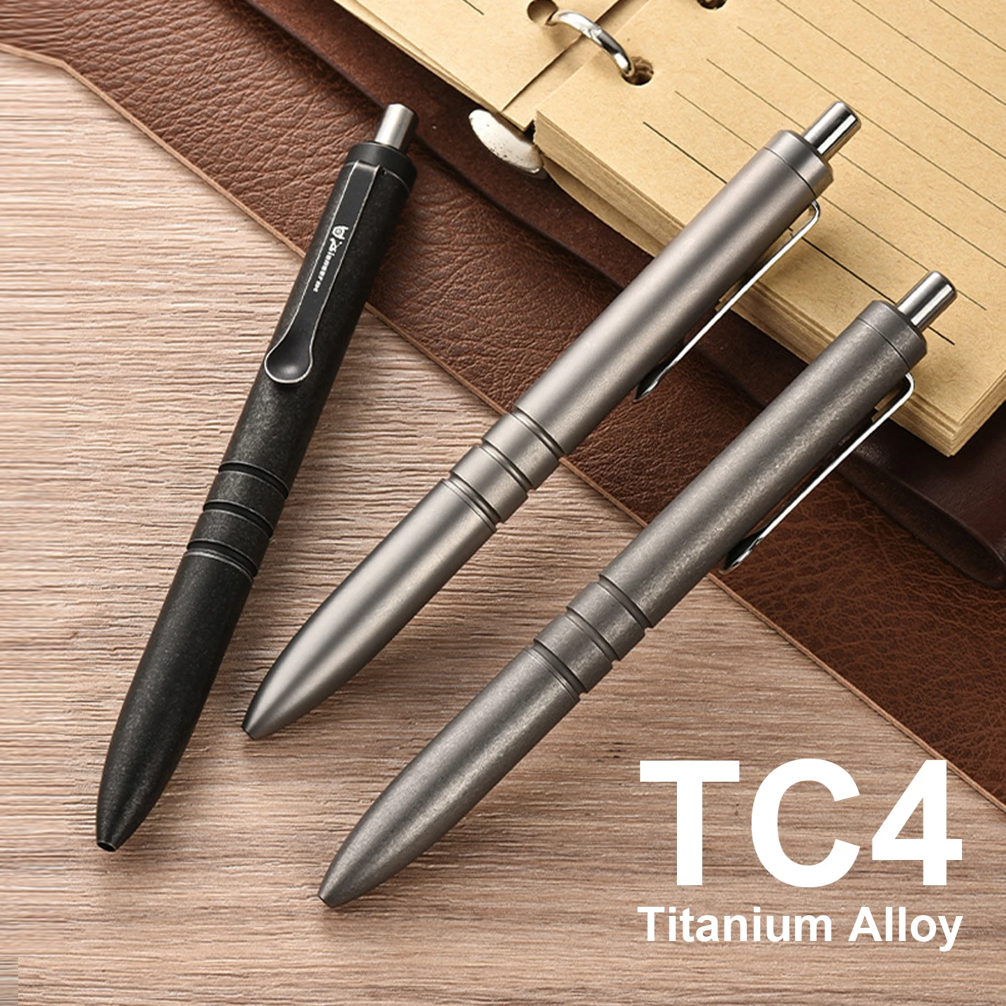 

Портативная многофункциональная ручка для подписи TC4 из титанового сплава, тактическая ручка для походов и выживания на открытом воздухе, A1564