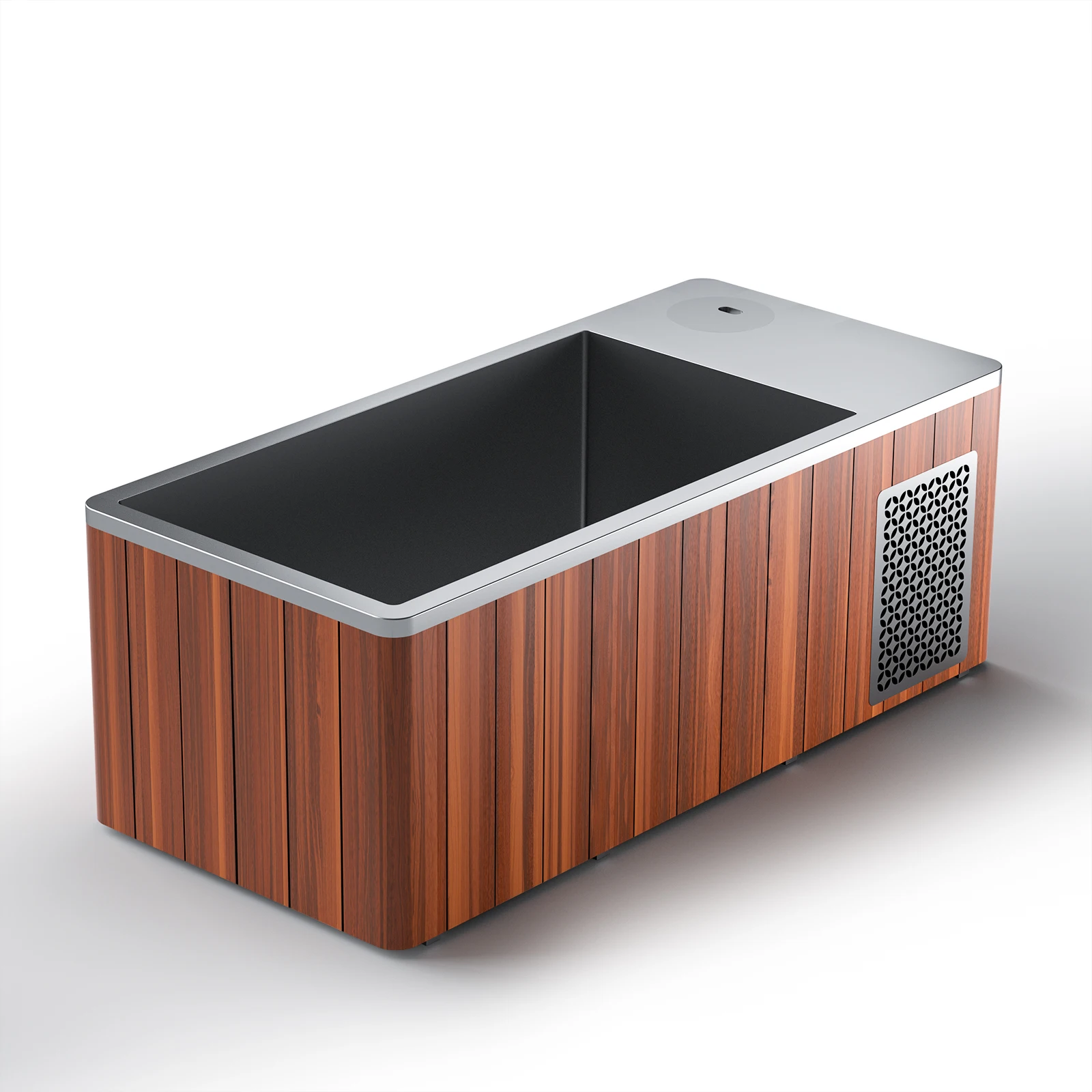 Syochi All in One Cold Plunge Ice Bath Bucket Wood and Stainless Steel Cold Plunge Wooden 1hp Water Chiller Ice Bath With Cover