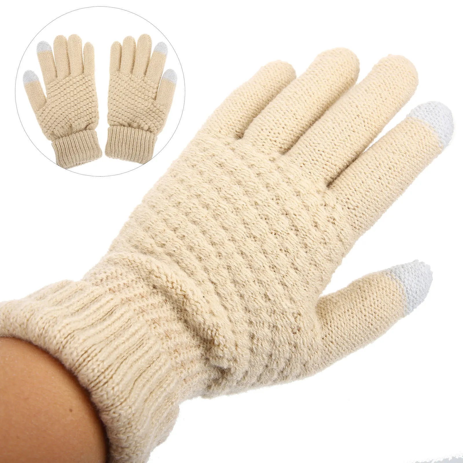 

1Pair Warm Winter Gloves Touchscreen Design Cycling Hiking Outdoor Activities Gloves for Women Phone Accessory