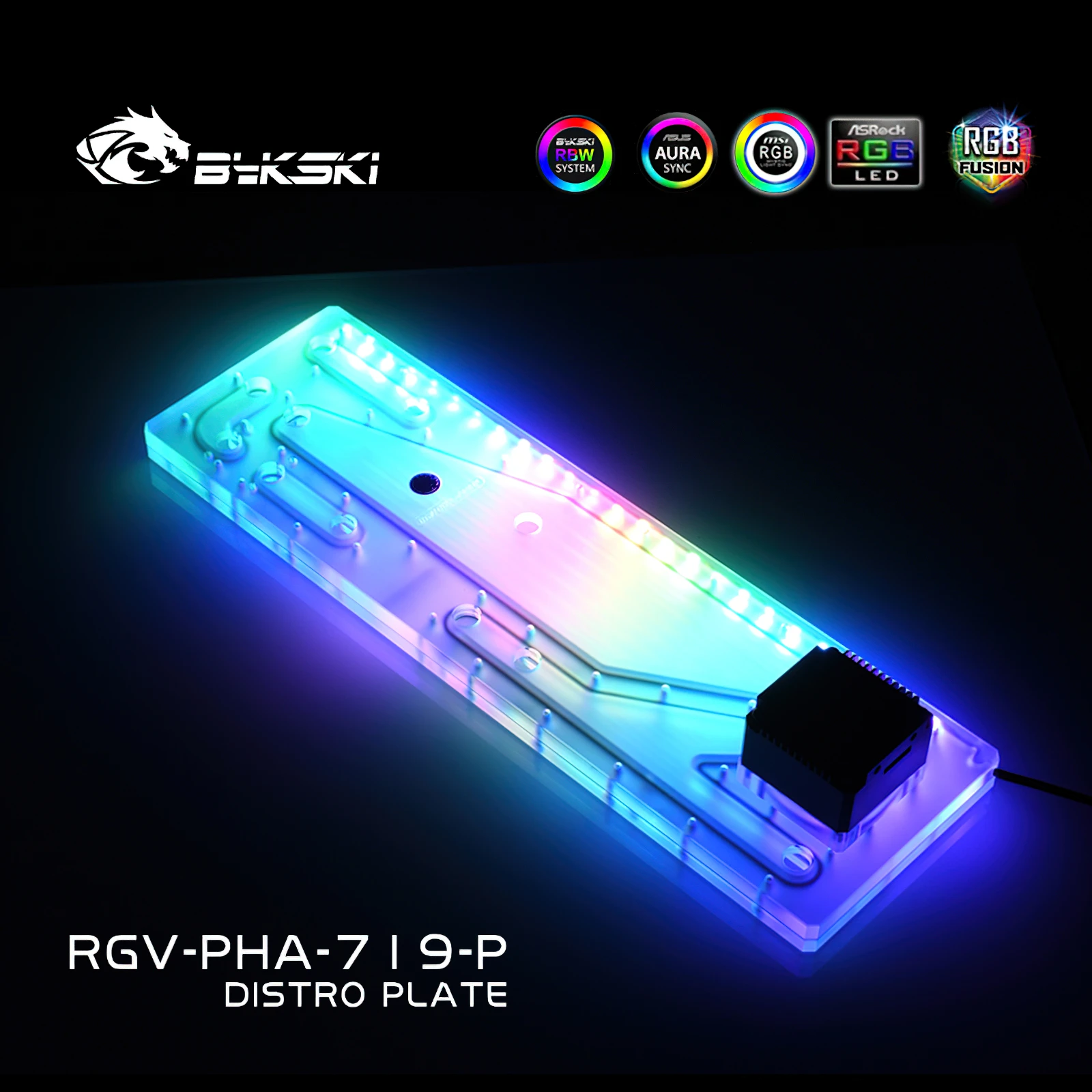 Bykski RGB Water Cooling Distro Plate Reservoir for Phanteks 916 Chassis Case RGV-PHA-719-P