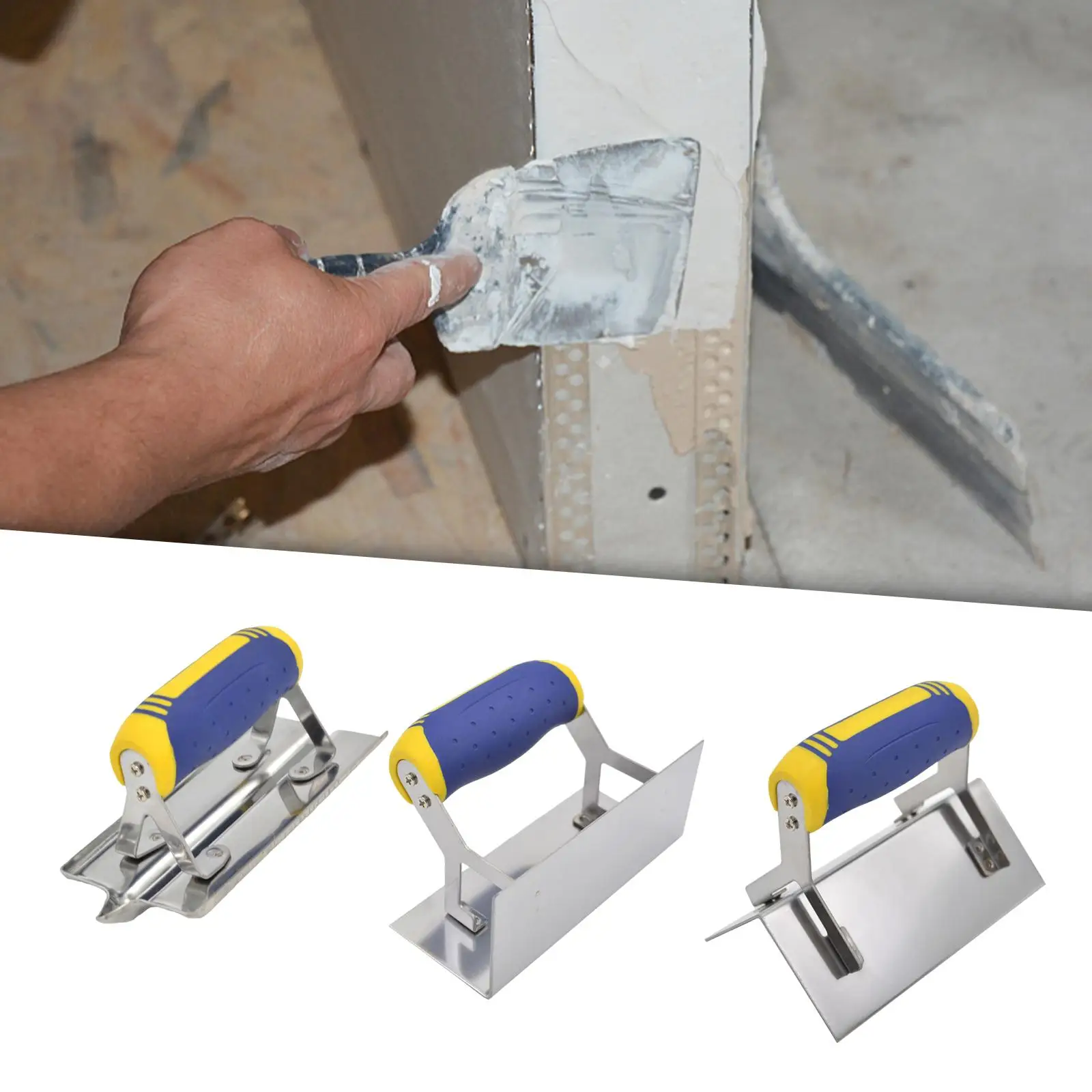 Imagem -01 - Ferramenta Profissional do Rebocamento do Canto Angle Trowel Ferramenta Manual para Raspar Aço Inoxidável ferramenta profissional do rebocamento do canto angle trowel ferramenta manual para raspar aco inoxidavel 01