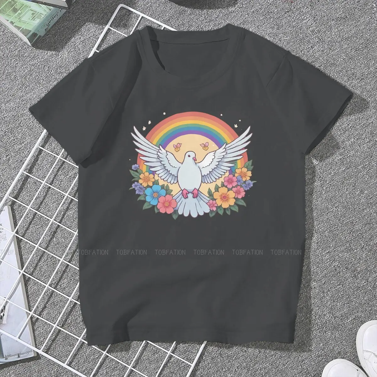 Regenbogen 4xl T-Shirt für Mädchen Frieden Taube kreative Geschenk idee T-Shirt Zeug ofertas
