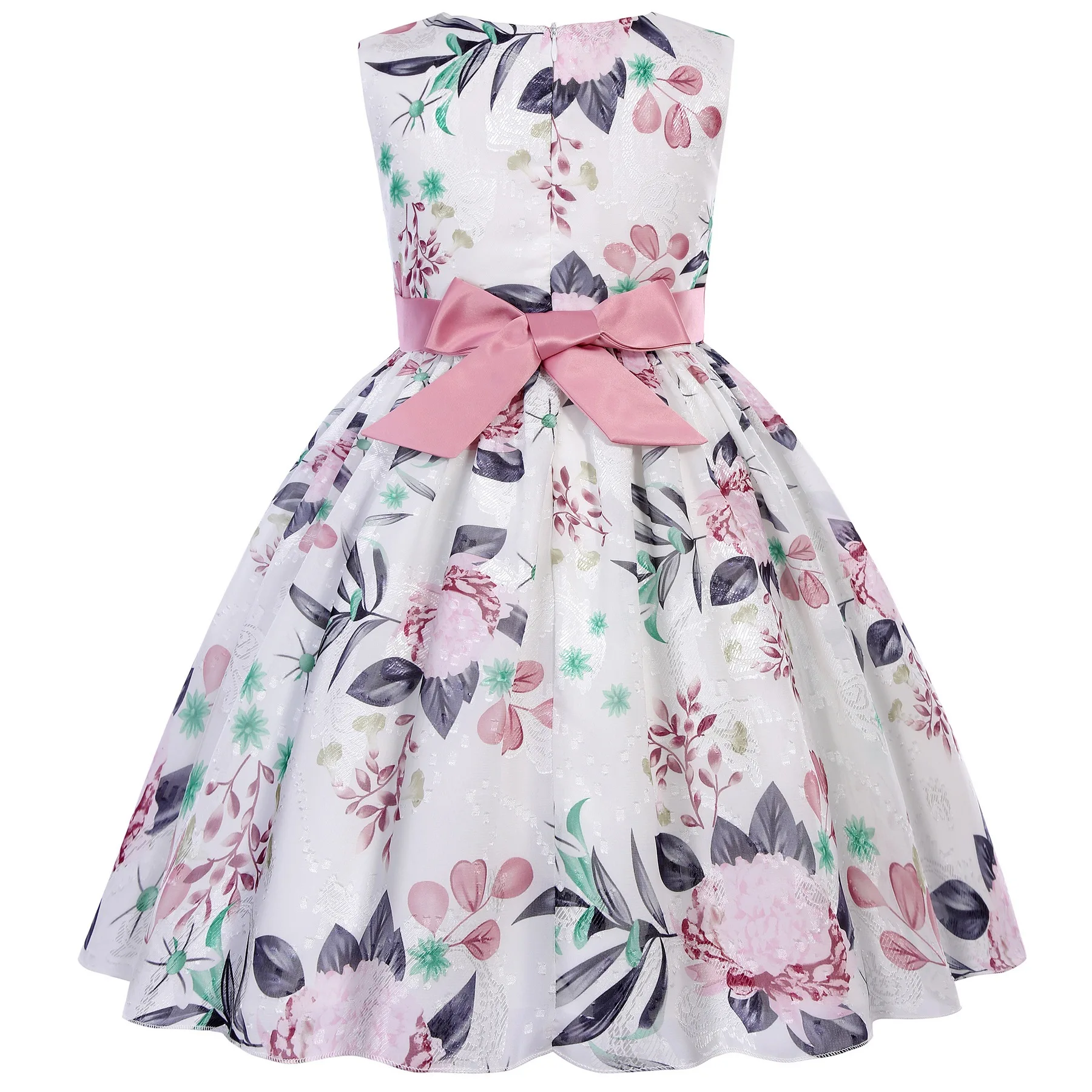 Girls' Printed Dress Daily Wear Kid's Festival Clothing New Girl Print Dress Children's Fashion Girls' Clothing
