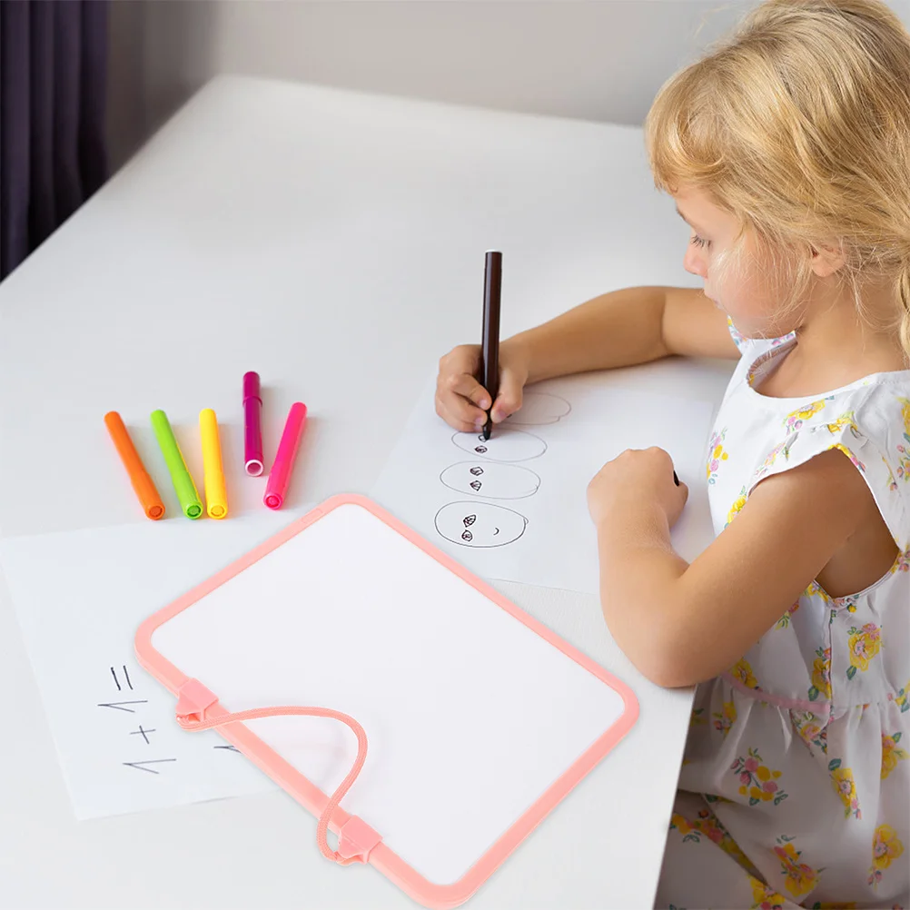 2Pcs 드라이 지우기 화이트 보드 교수형 쓰기 보드 다기능 낙서 작은 사무실 학생 사용 드라이 지우기 보드