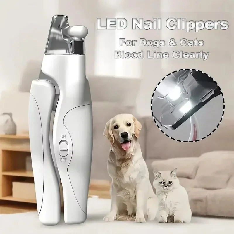 

Professional LED Nail Clippers for Pets, Cats Claw, Blood Line Scissors Dog Nail Trimmer, Grooming Cutter for Animals Pet Supply