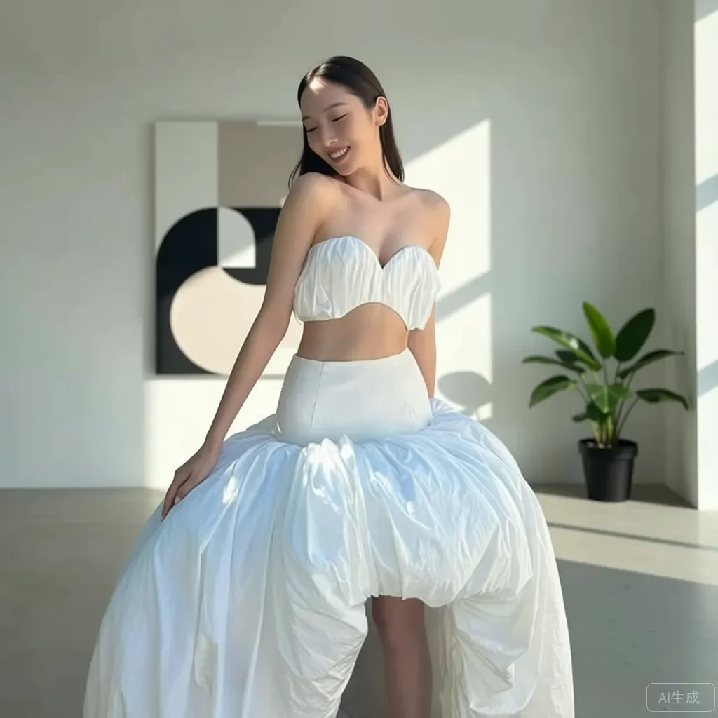 

Белая плиссированная длинная юбка трапециевидной формы с высокой талией для свадебной вечеринки, торжественного вечера, облегающая юбка принцессы длиной до пола, женская юбка