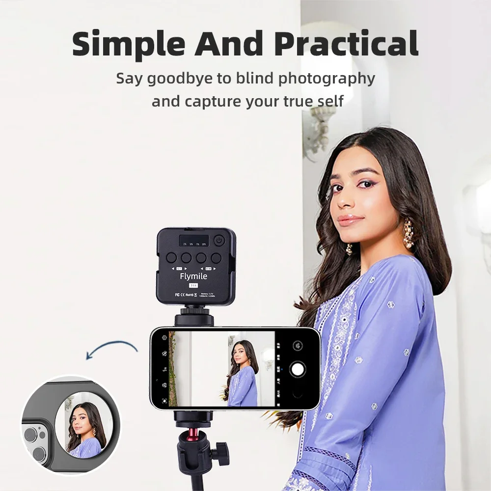 Universal Smartphone HD Selfie Vlog Mirror For IPhone/Samsung Photo Video Selfie Vlog Accessories Lightweight Magnetic Accessory