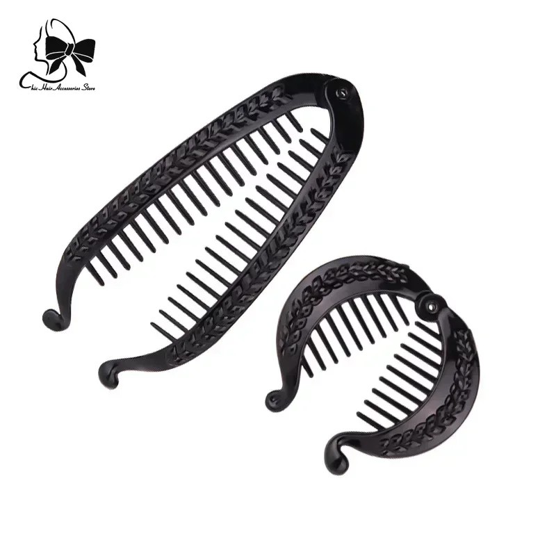 Classic Clincher Combs Clips Banana Hair Clip Women Hair- Accessories Fish Shape Ponytail Holer Claws Grips Clamp