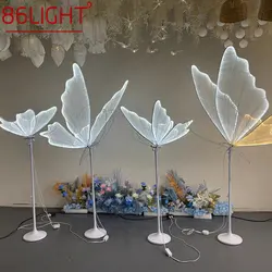 86LIGHT Modern Wedding Hanging Butterflies Acrylic light LED Standing Lamp for Creative Road Load Walkway on Party Stage