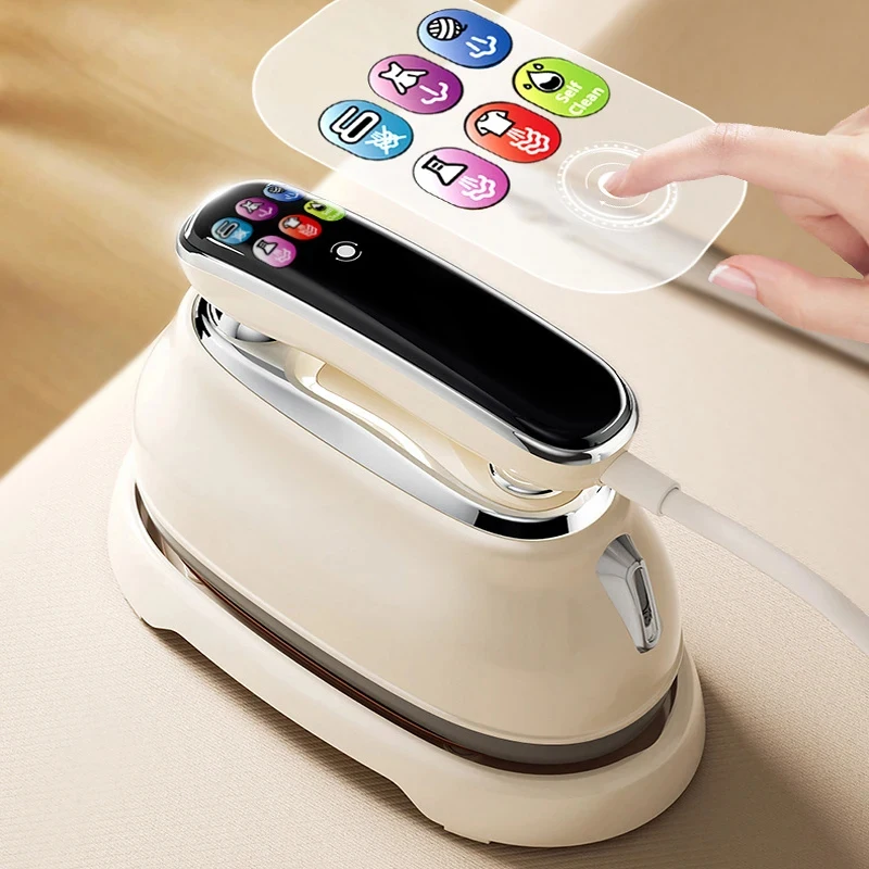 Portable Ironing Machine Smart Handheld Steam Iron 6-Level Adjustment AI Temperature Control LCD Display Electric Iron for Home