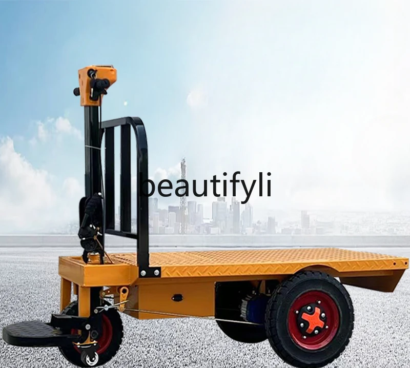 

Electric three-wheeled flatbed truck, construction site pulling bricks and goods, pushing transporting breeding pulling feed