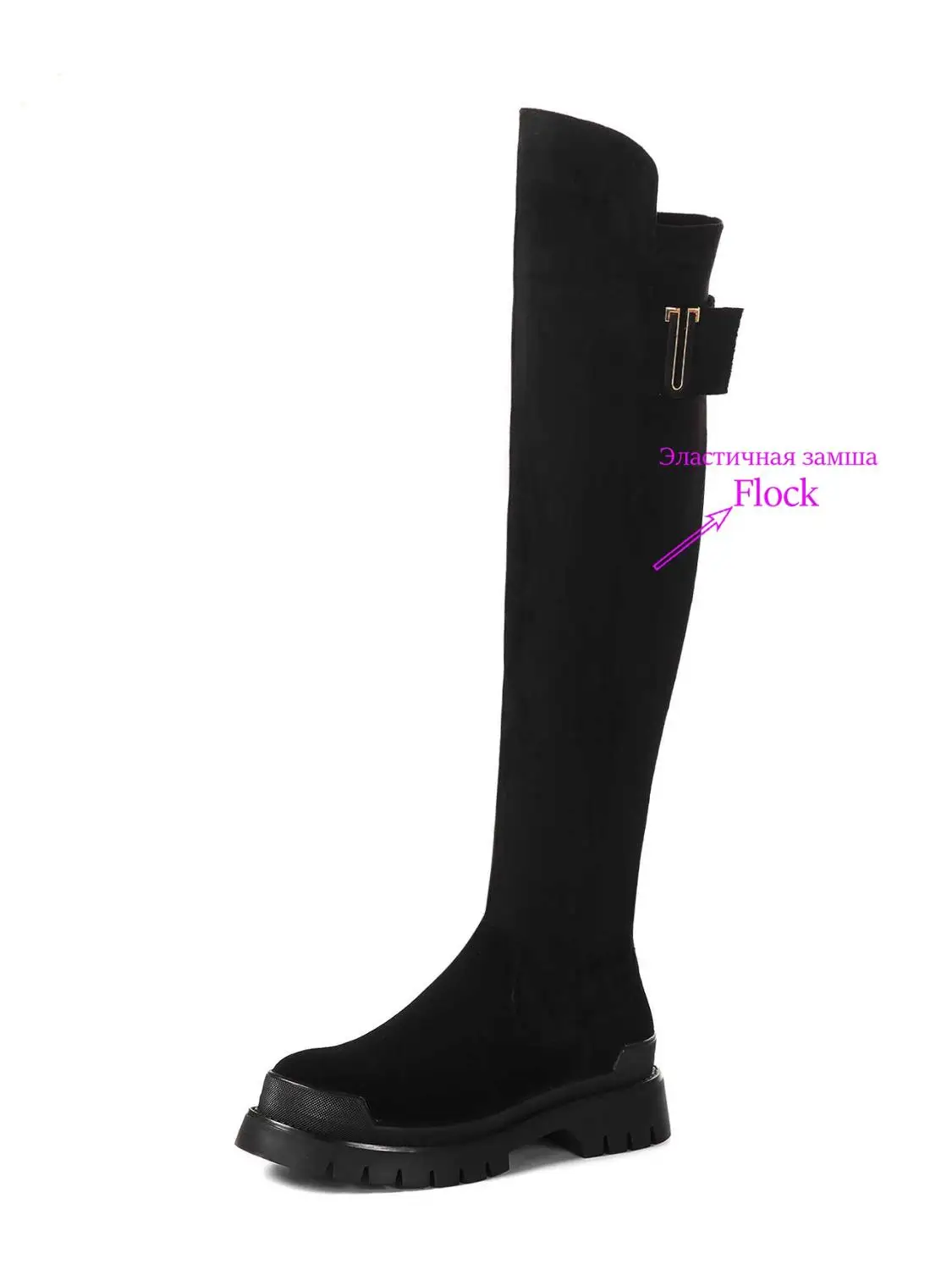 Vichelo Hot New Arrival Riding Boots Genuine Leather Recommend Buckle Platform Zipper Superstar European Over-the-knee Boots