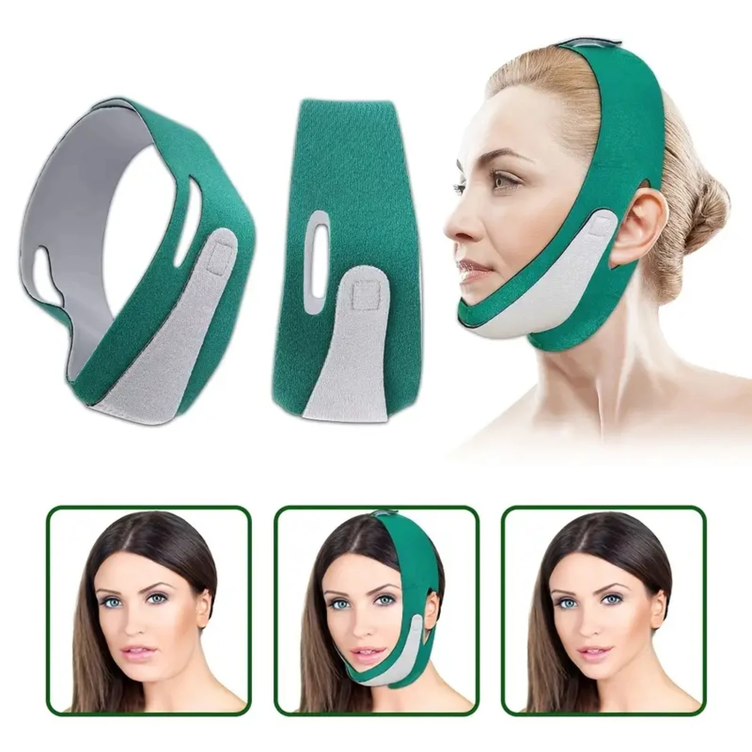 肌引き締め顔痩身ベルト - V字型二重あご引き締め、肌を引き締めてリフトアップし、しわを軽減し、Sを強化します。