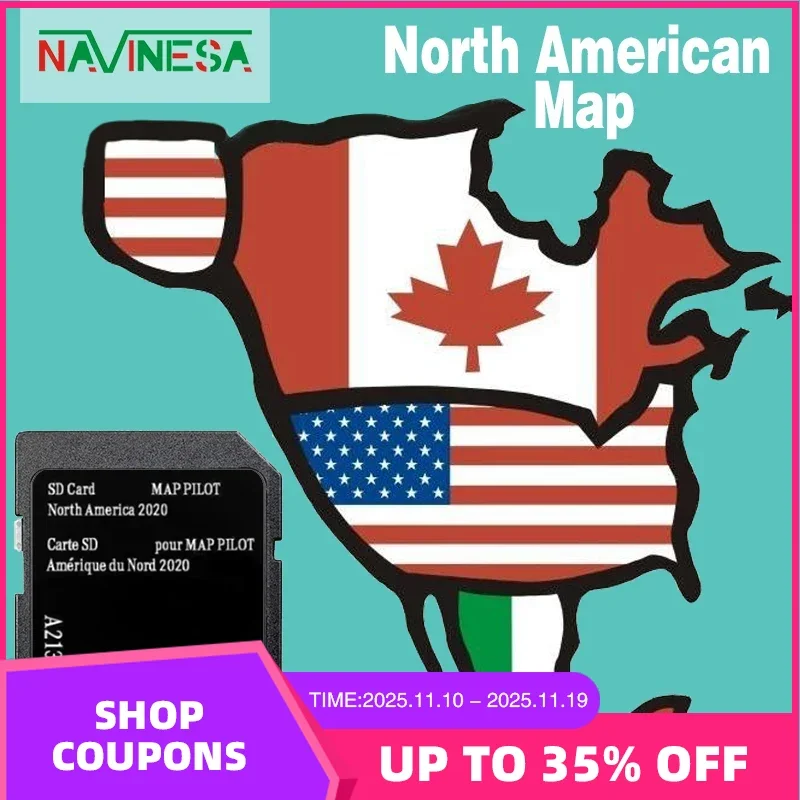 

for Mercedes E-class/GLC/AMG/C-class Vehicle Navigation Garmin 2020 SD Card 32GB Update V14 USA/CAN/MEX Maps GPS A2139065607