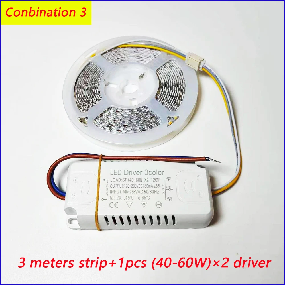 (3 solder joints) 7MM-180D 5B9CX2 2835 Bendable Constant Current LED Strip With LED Driver be used in chandeliers.