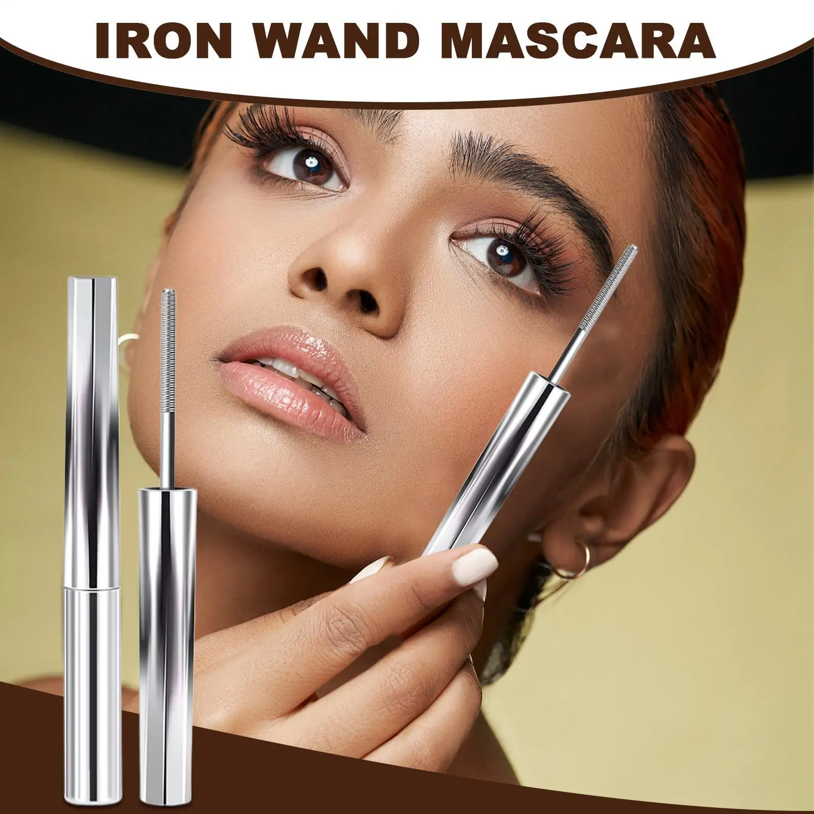 金属ワンド付きマスカラ 防水メタルマスカラ 長持ちするアイラッシュカーラー 軽量でボリュームのある素晴らしいまつげのためのメイクアップ