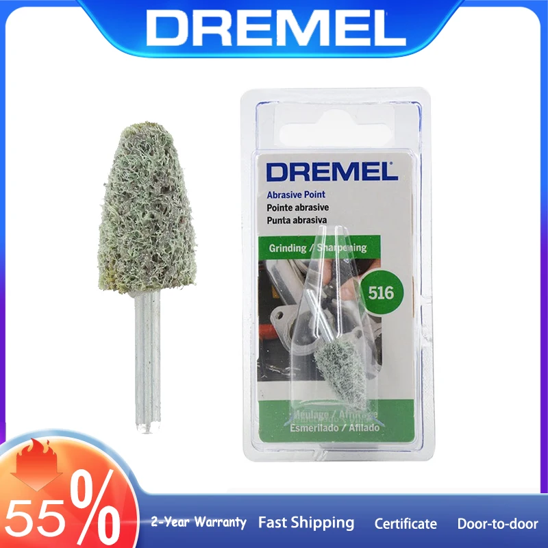 

DREMEL точка абразива 516, патронная форма, диаметр шпинделя 3,2 мм, точка абразива оксида алюминия, заострение абразивной головки