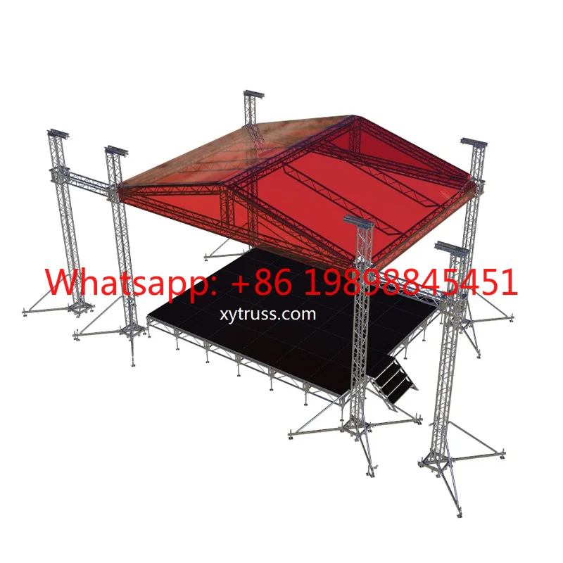 High Load Bearing Aluminum Triangle Roof Stage Truss, Complete Stage Set For Concerts