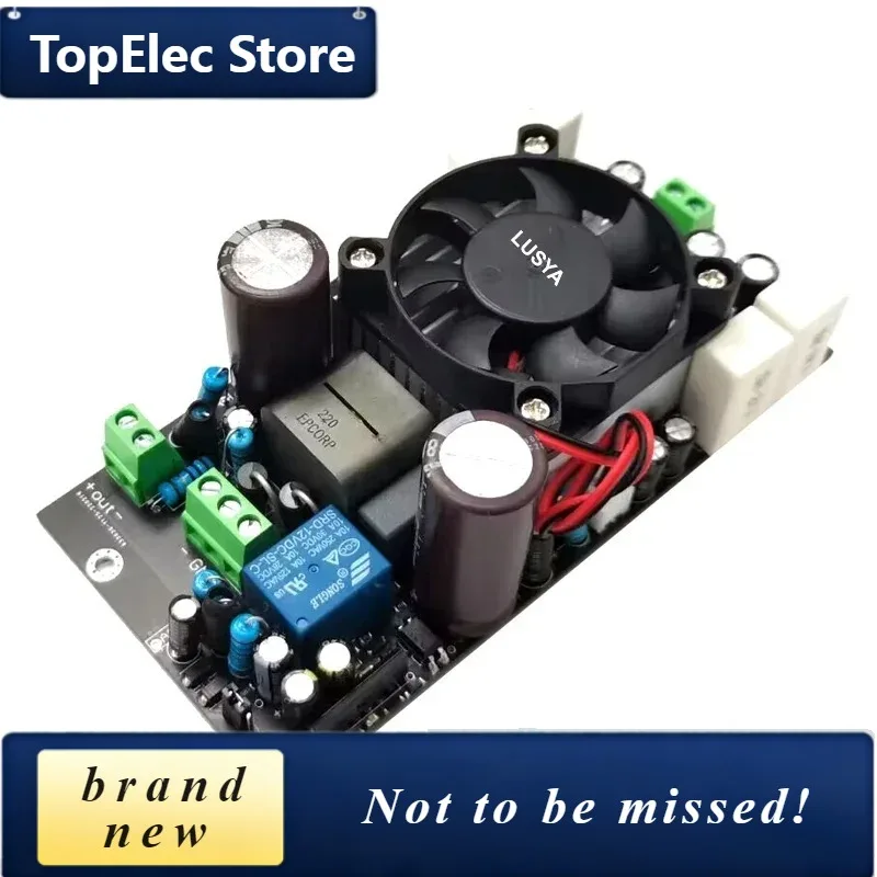 TopElec New 1000W Original IRS2092 Chip Class D Subwoofer Full Frequency Digital Power Amplifier Board + Speaker Protect Relay