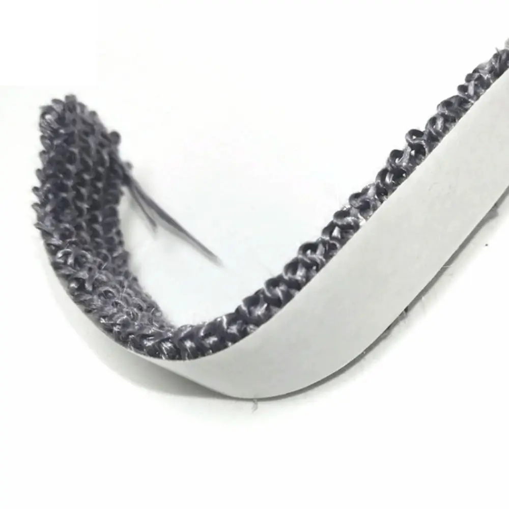 ذاتية اللصق موقد مسطح حبل 2 متر * 10 مللي متر/12 مللي متر/15 مللي متر الأسود الألياف الزجاجية الموقد شريط عزل الباب ذاتية اللصق شريط عزل #4