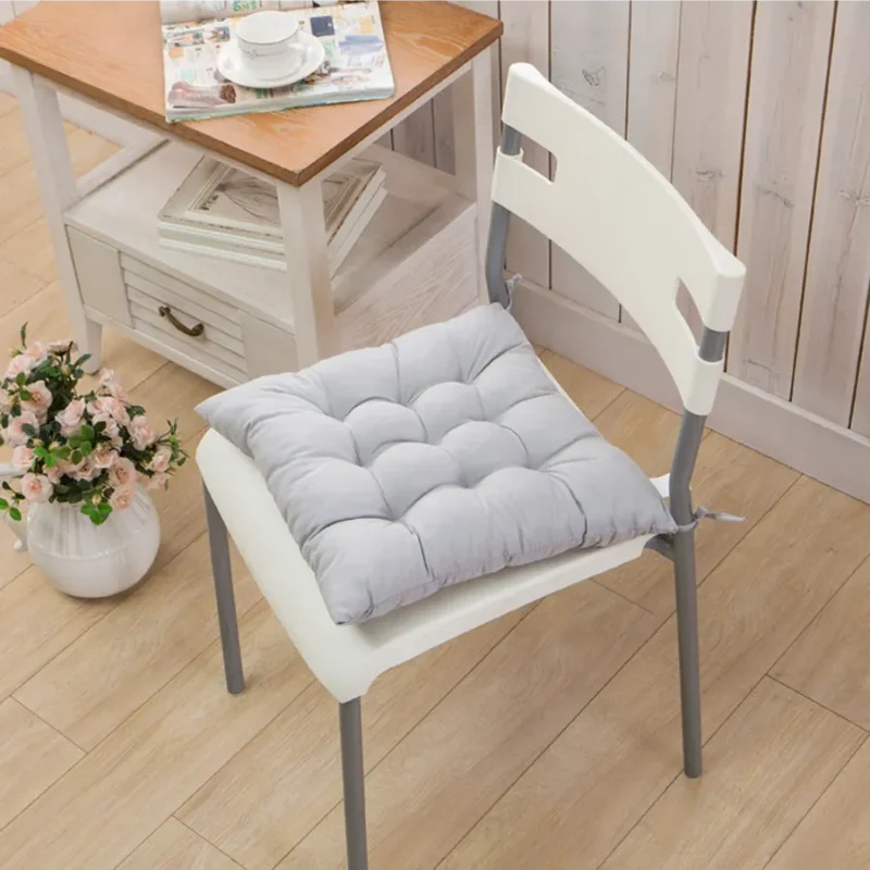 Cojín para silla de algodón perlado, almohada con respaldo cuadrado para silla de ordenador de oficina, almohadilla protectora para asiento para glúteos, 40*40cm