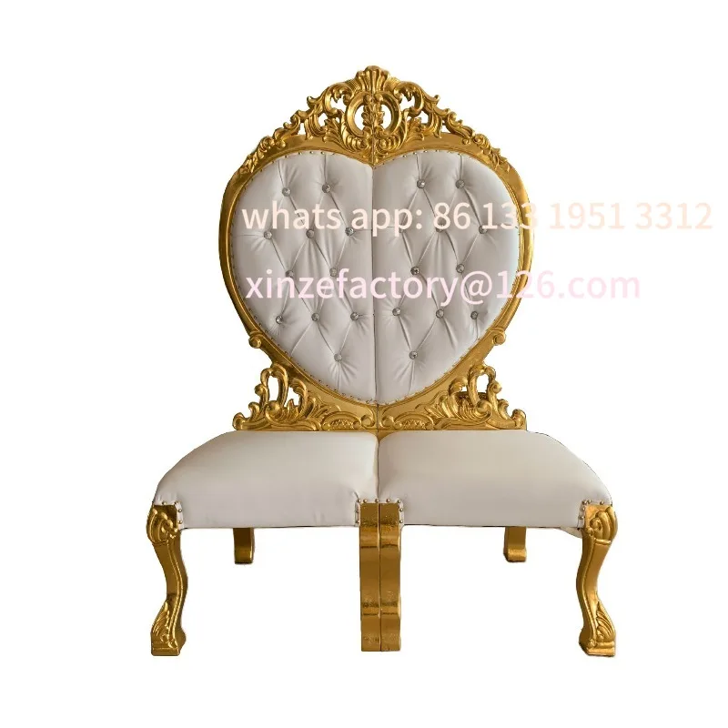 

Customizable European high-back sofa King chair Queen sofa, foot leisure chair Foreign wedding chair Solid wood love