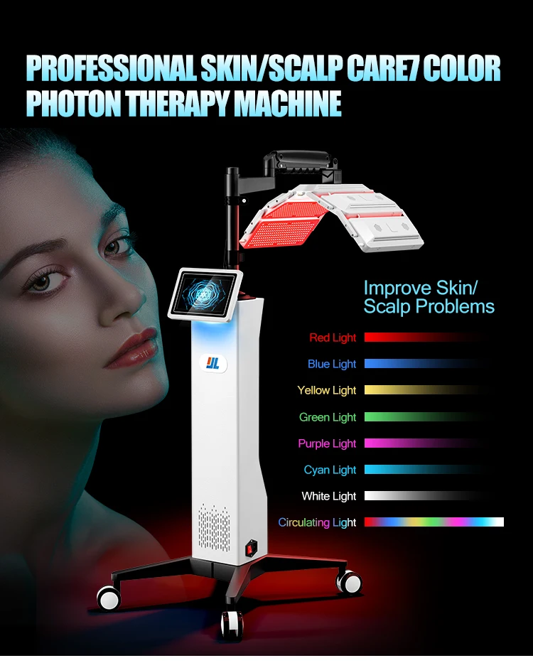 7 Colors Led Face Light Therapy  Machine Beauty Facial Mask  Led Light Therapy Anti-Aging Red Light Therapy Full Body