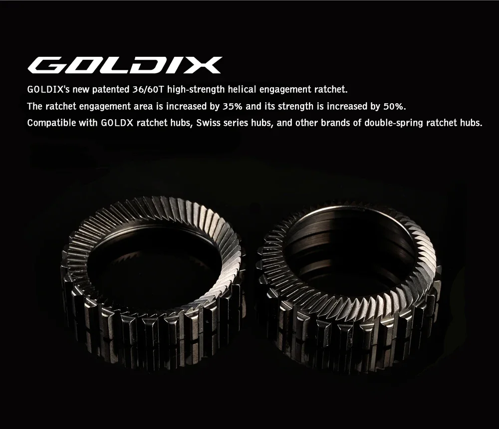 GOLDIX Neue Ratschen-Meshing-Spiral-Fahrradnabe 36T/60T für Rennrad/Mountainbike (370 350 310 180 160) Fahrradnabenteile – Detail 9