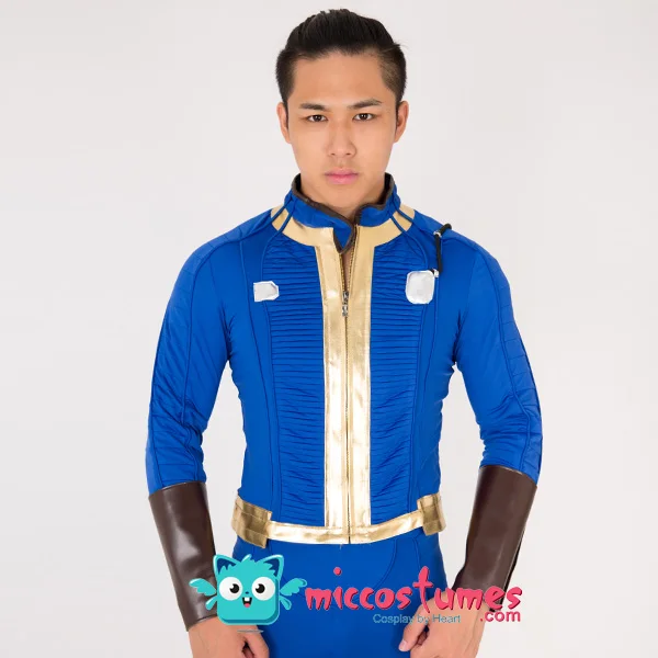 Miccostumes Men's Soldier 76 Cosplay Costume Adult Vault Jumpsuit Two-Piece Suit Jacket Pants