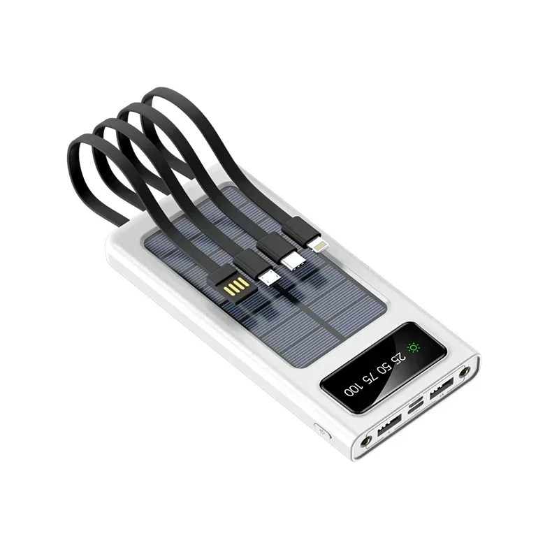 Xiaomi-Batterie Externe Solaire de Grande Capacité, 200000mAh, Charge Rapide Bidirectionnelle, Câble Intégré