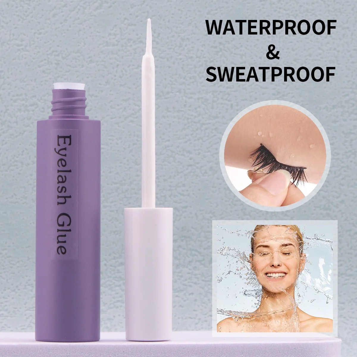 つけまつげ接着剤使い捨てホルムアルデヒドフリー抗アレルギー本物の耐久性のある超粘着性が利用可能