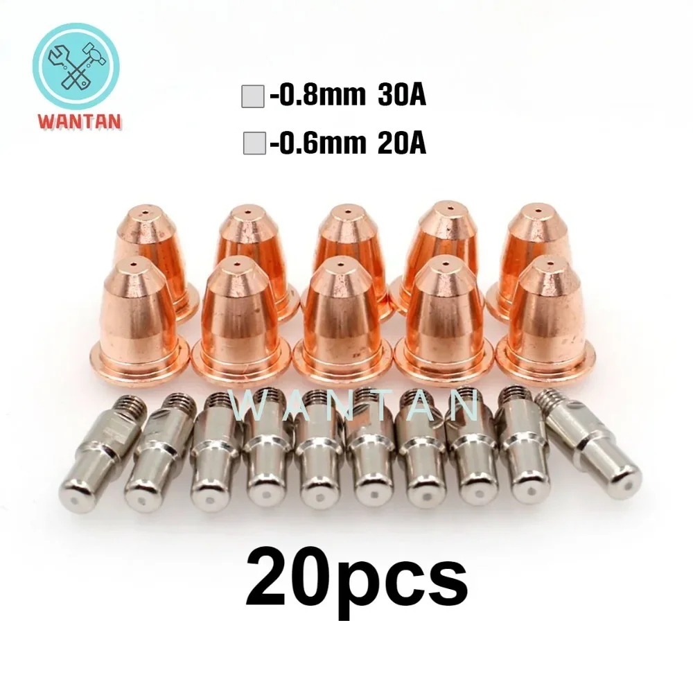 20PCS PR0110 PD0116 Plasma Torch S45 CUT55 Electrodes Nozzle Tips for Telwin Plasma 34  PT-40 PT40 IPT-40 IPT-60 PT60 HC4000