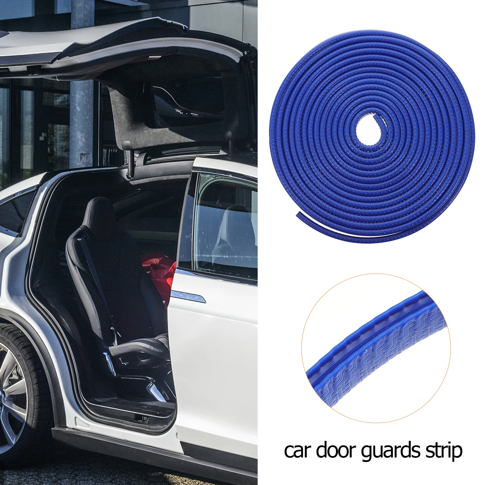 

1 Roll U-Shaped Car Trim Strip Flexible Auto Decorative Guard For Scratch Wind Noise Reduction Sealing Car Door Anti-Collision