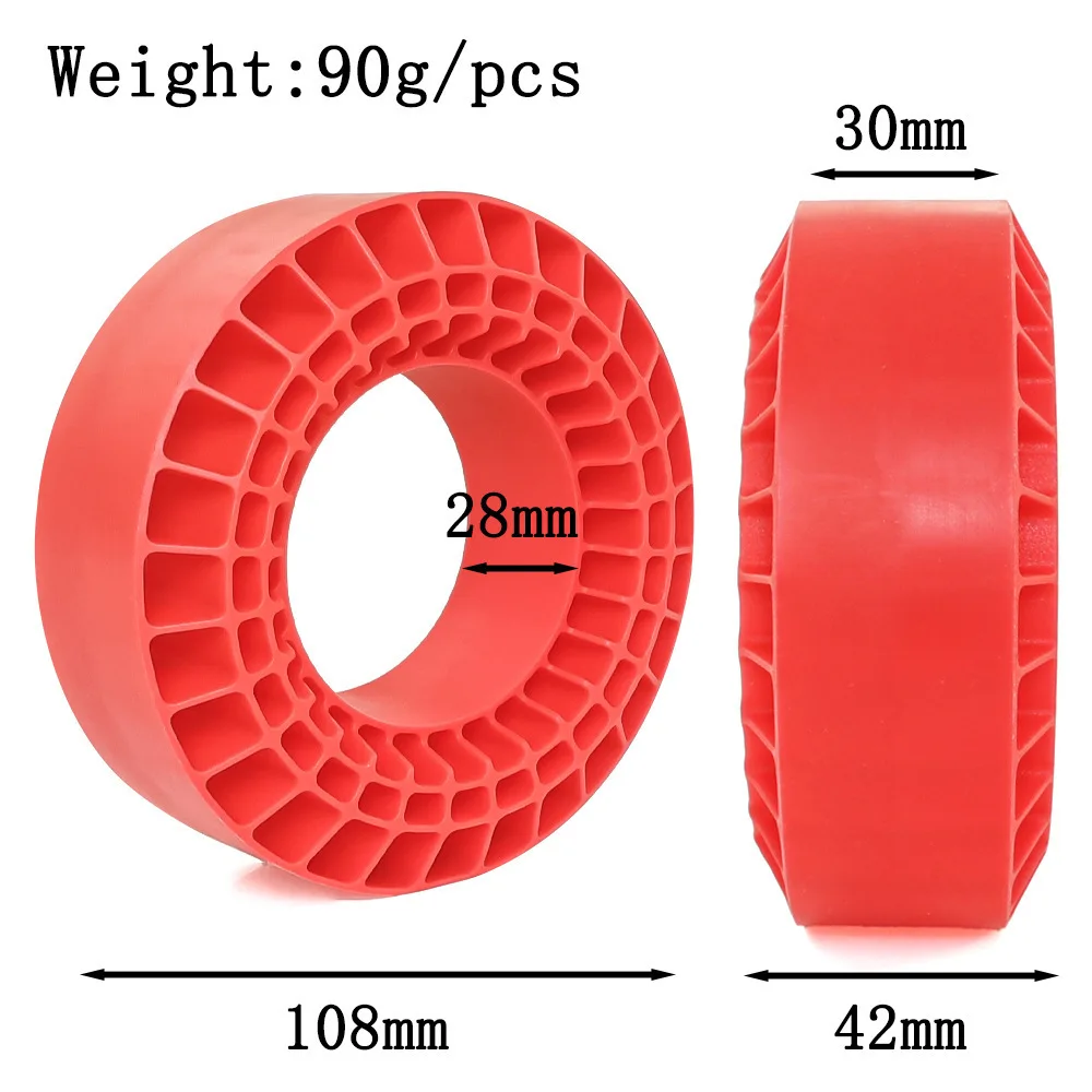 4pcs 1.9 inch Silicone Insert Foam Fit 108mm Tire for 1/10 RC Crawler Car Axial SCX10 Capra TRX4 TRX6 MST RC4WD Redcat VS4-10