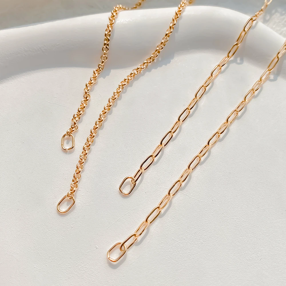 سلسلة مشبك ورق من eManco DIY مطلية بالذهب من الفولاذ المقاوم للصدأ هدايا مجوهرات نسائية مصنوعة يدويًا #5