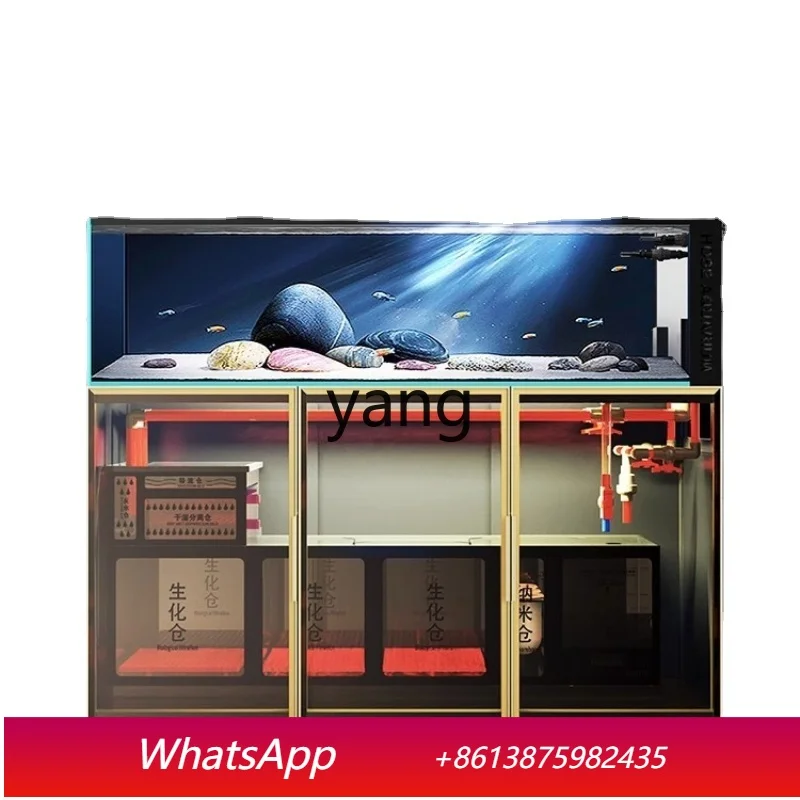 

CX Fish Tank Large Living Room Ultra-White Glass Bottom Filter Change Water Original Ecological Aquarium