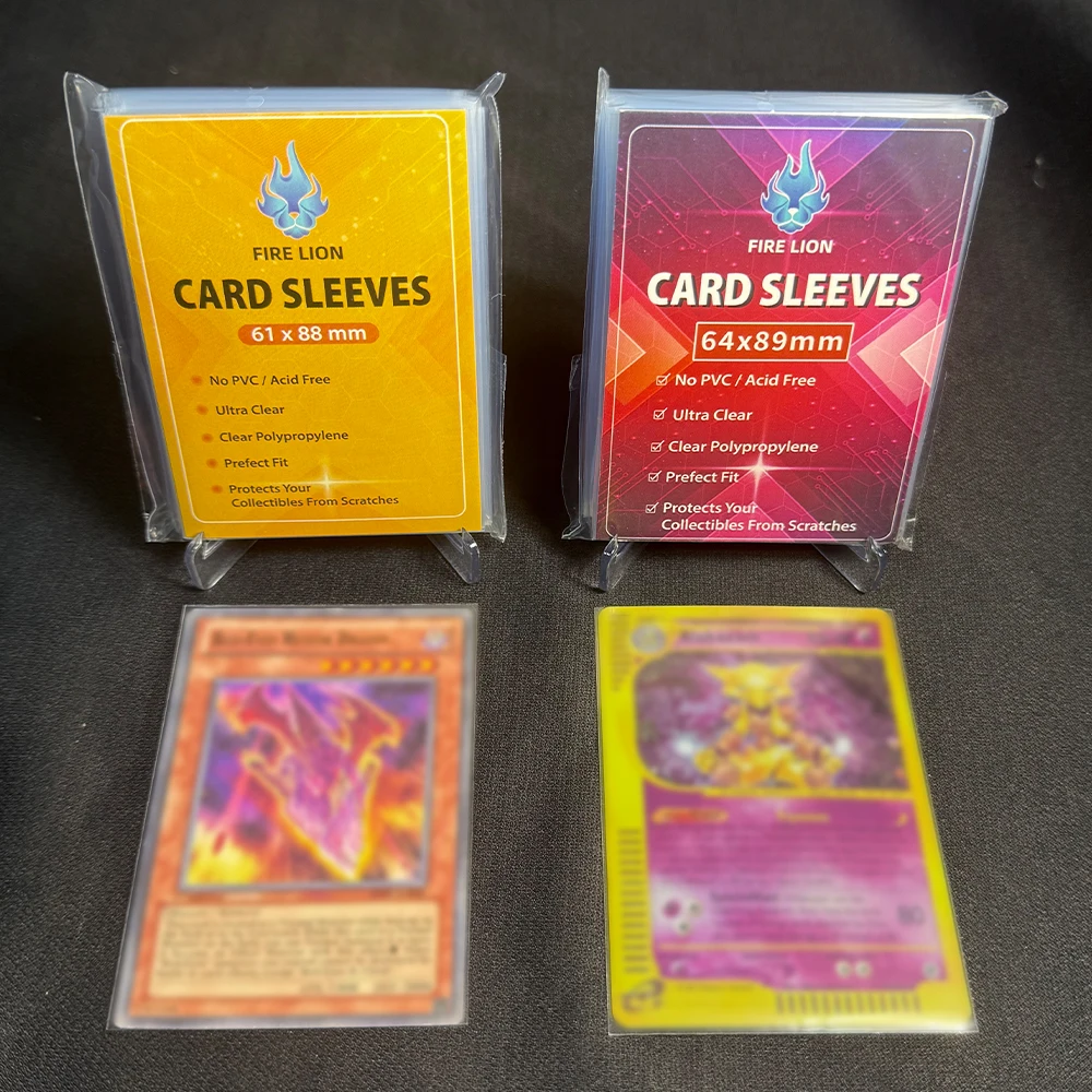 100PCS Transparent Standard Size 64X89MM Inner Card Sleeves Japanese Size 61X88MM MGT/YGO Card Protector for Double-sleeving