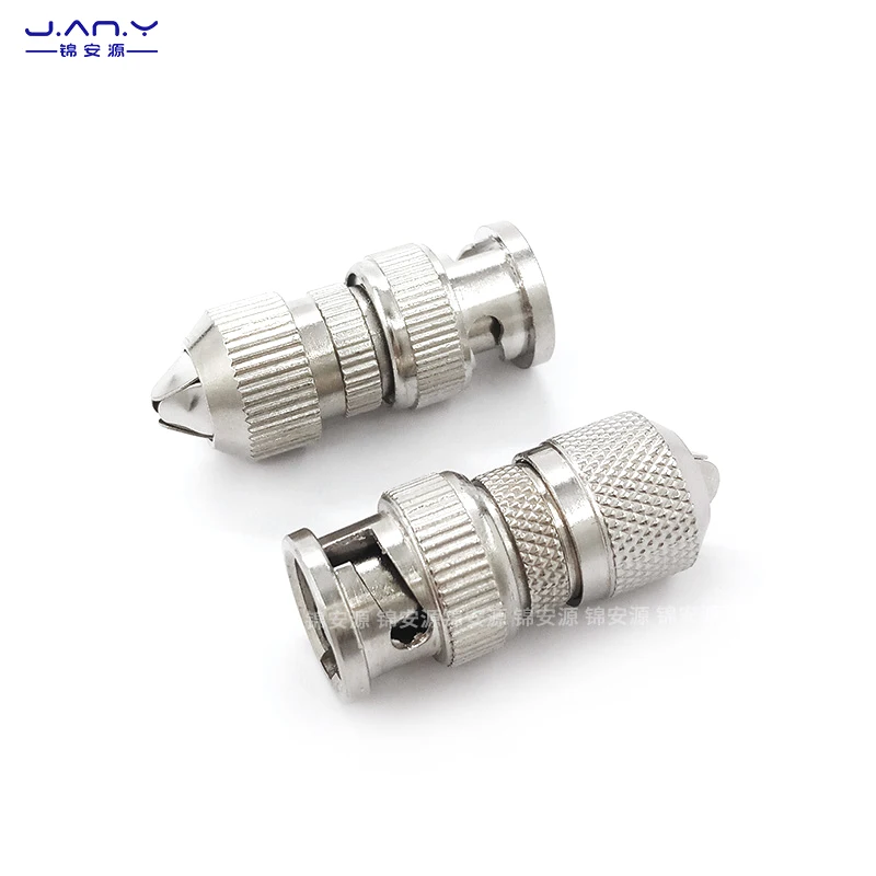 BNC macho de bambu comum conversão cabeça, vídeo Q9 Solderless Petal Monitoring cabeça