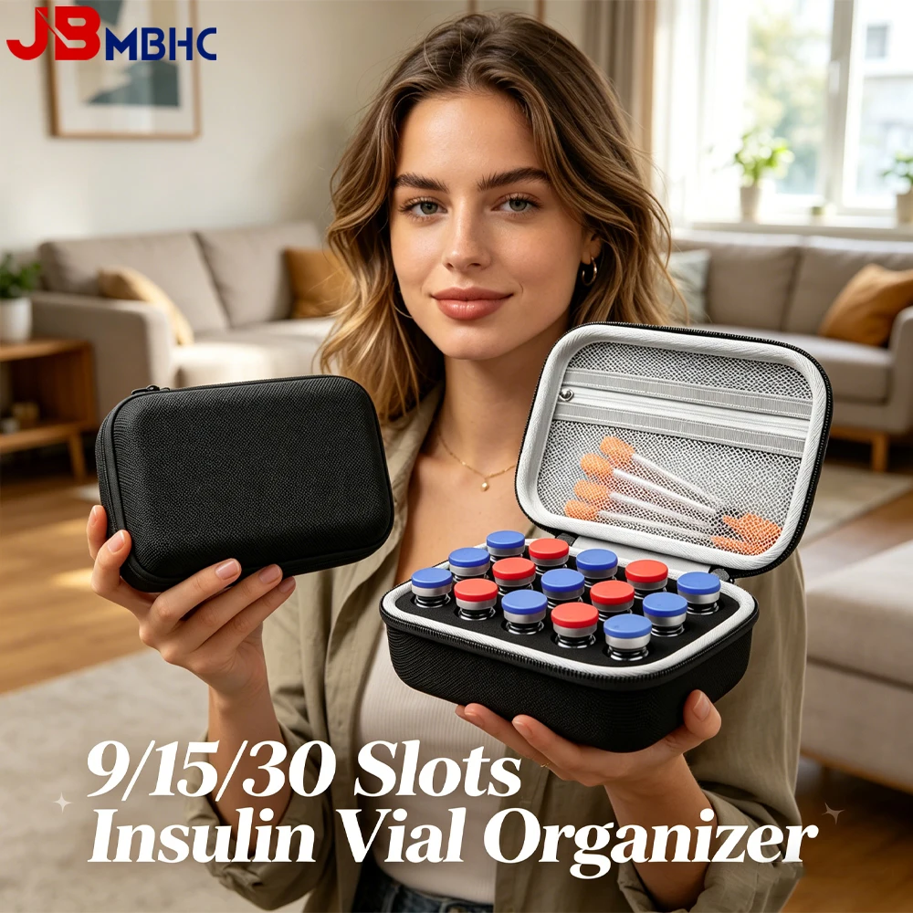Insulin Vials Peptide Storage Case with 9/15/30 Slots, 3/10ml Vials Diabetic Travel Protector Case Insulin Vial Carrying Holder