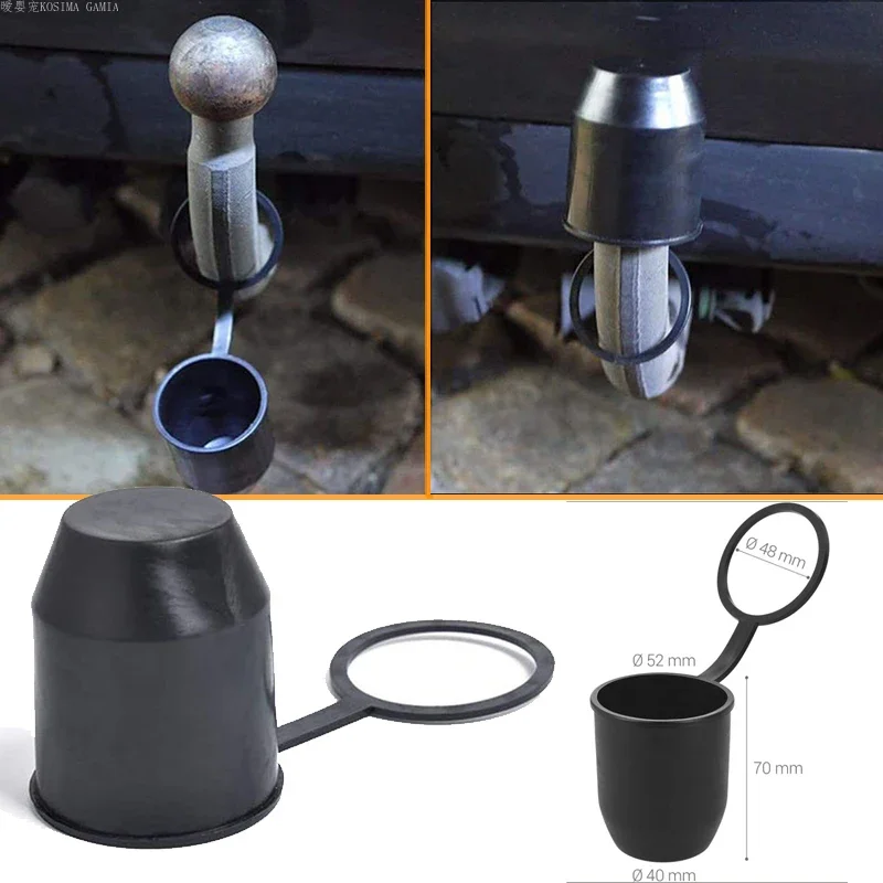 Tow Bar Cap Universal Tow Ball Protective Cap Caravan Tow Bar Ball Hitch Protective Cover Trailer Ball Cover Hook Ball Cover