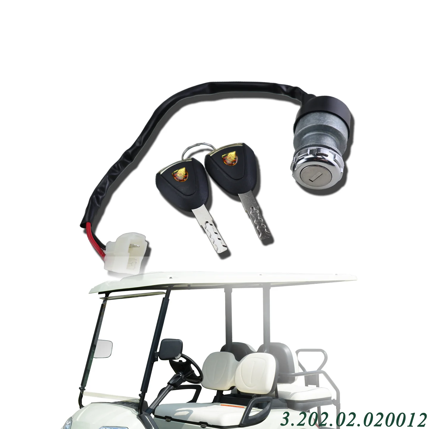 Electric golf cart 48V power lock 2-wire start switch key universal accessories Ignition Switch